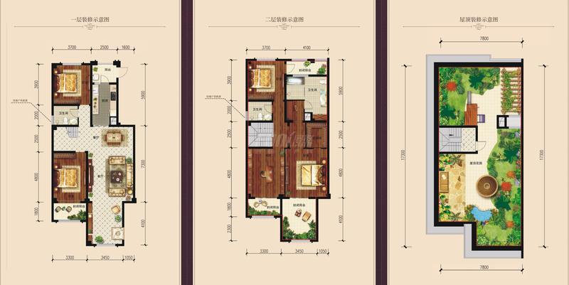 保利国宾首府1期h4端户户型图,4室2厅3卫154.00平米