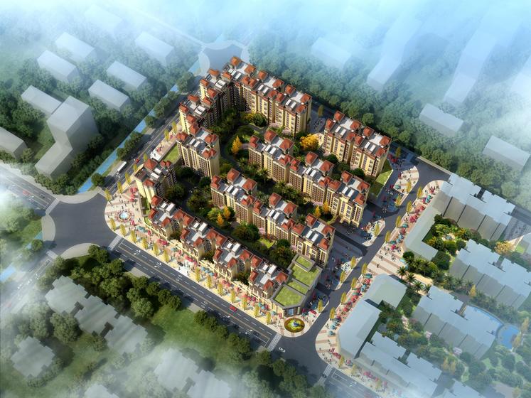 天山名苑商住楼1期总平图