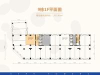 金府星座1期效果图9栋1F平面图