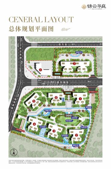 锦云华庭2期总平图