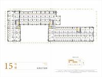 城南美地中心1期效果图15号楼户型平面图