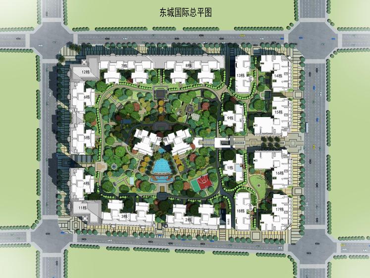 东城国际二期总平图