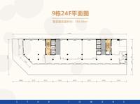 金府星座1期效果图9栋24F平面图