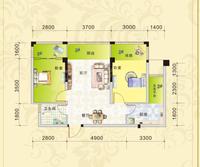 嘉和瑞景1期户型图二期6栋D3户型建筑面积46.73平方米.png