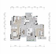 锦绣尚宸花园1期3室2厅2卫101.00平户型