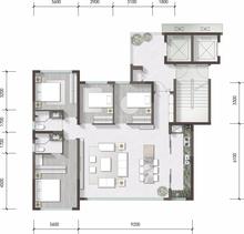湔投.云璟1期4室2厅2卫116.00平户型
