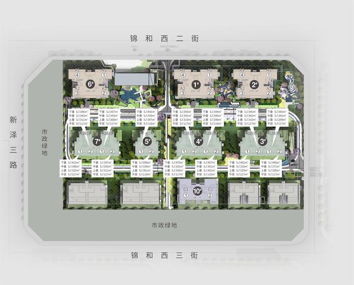 远达天屿城1期总平图