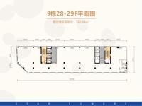 金府星座1期效果图9栋28-29F平面图