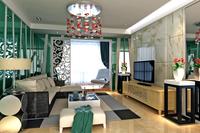 淮洲明珠1期样板间图装修示意图