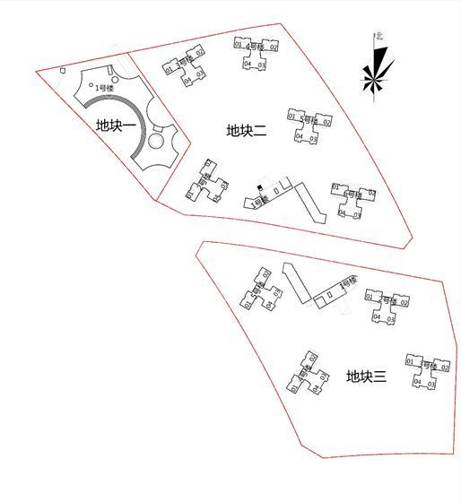 公园都会小区1期总平图