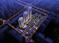 时代风华雅苑效果图鸟瞰夜景图