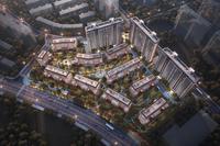 两河峰景花园1期效果图鸟瞰效果图