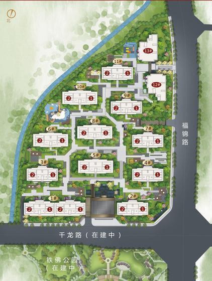 保利大国璟花园1期总平图