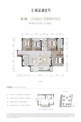 杨溪湖壹号花园1期 4室2厅2卫 125.00平米