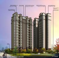 中满春花苑效果图内庭透视图