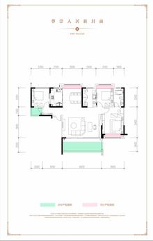 藏建元幸福里1期3室2厅2卫143.61平户型