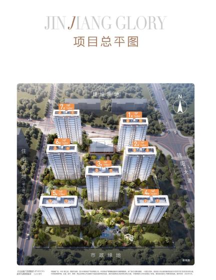 锦江颂雅苑1期总平图