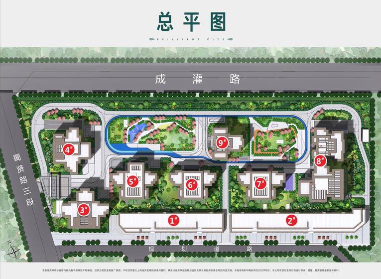 龙腾御锦城1期总平图