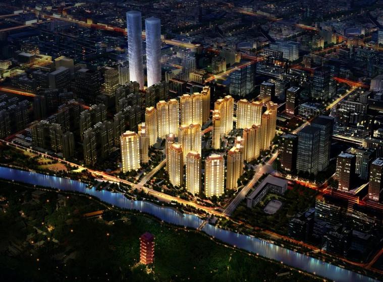 仁恒滨河湾总平图