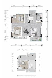 锦绣尚宸花园1期3室2厅2卫111.00平户型