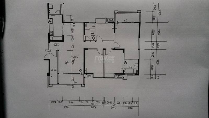 明信仕林府b区6栋a2户型户型图,4室2厅2卫148.00平米