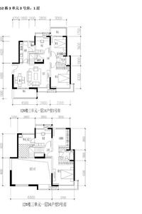 顶峰水岸汇景户型图12栋3单元3号及14栋1单元1号一层.jpg