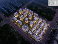 溪府鸿雲小区1期效果图夜景 鸟瞰图
