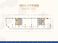 金府星座1期效果图9栋25-27F平面图