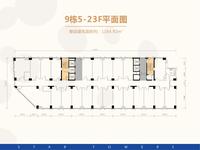金府星座1期效果图9栋5-23F平面图
