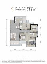 滨江玺樾小区1期 4室2厅2卫 112.00平米
