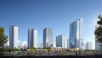 锦发南广场、锦发北广场1期效果图建筑立面2