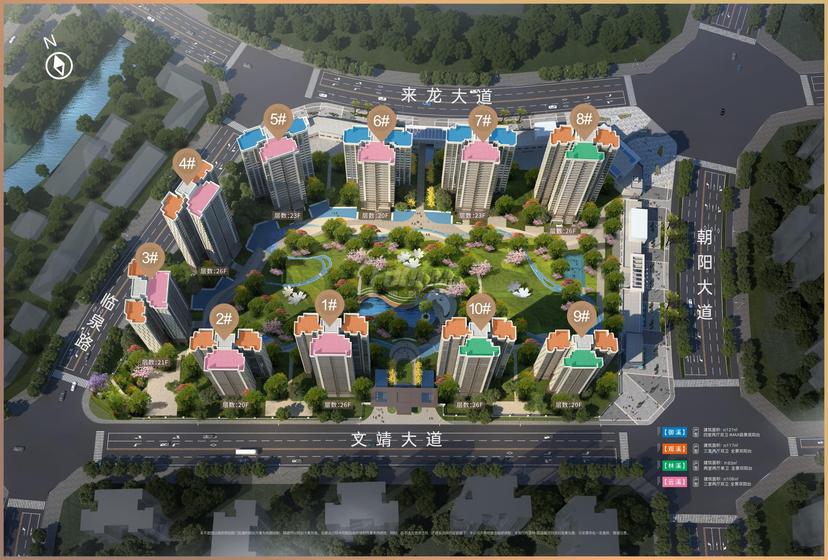 圣桦观溪樾小区1期总平图