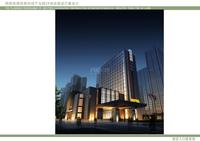 北斗七星城效果图酒店夜景效果图