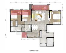 双楠悦天地逸都1期3室2厅2卫137.00平户型