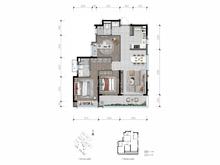中环天序小区1期3室2厅2卫112.00平户型