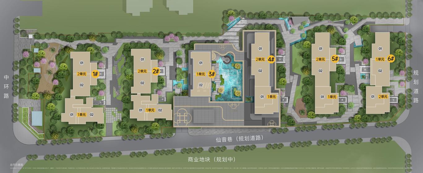 风华名筑1期总平图