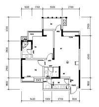 高家庄赞城1期户型图1-3-2，朝向：西北，面积：86.21、86.35平米.jpg