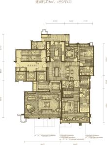 朗基望今缘4室3厅4卫278.58平户型