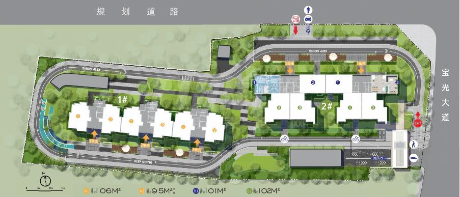 香璟名邸1期总平图