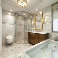 中铁鹭岛艺术城样板间图英式经典B2主卫