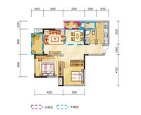 江宇天府城户型图江宇天府B户型2室2厅1卫87㎡.jpg