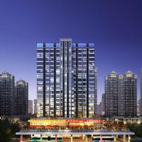 DOT起跑线效果图临街面斜视角度夜景