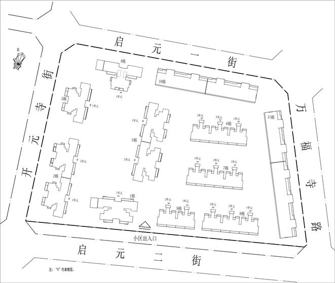 龙湖九里熙上小区1期总平图