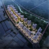 香江悦湖春天花园1期效果图鸟瞰图
