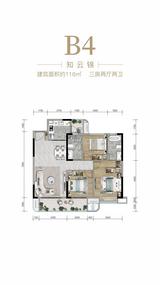云锦安缦1期 3室2厅2卫 116.00平米