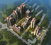 棠湖清江花语1期效果图鸟瞰图
