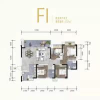 润扬观澜鹭岛名邸效果图F1户型图