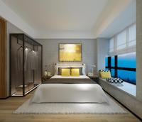 中铁鹭岛艺术城样板间图北欧A2主卧