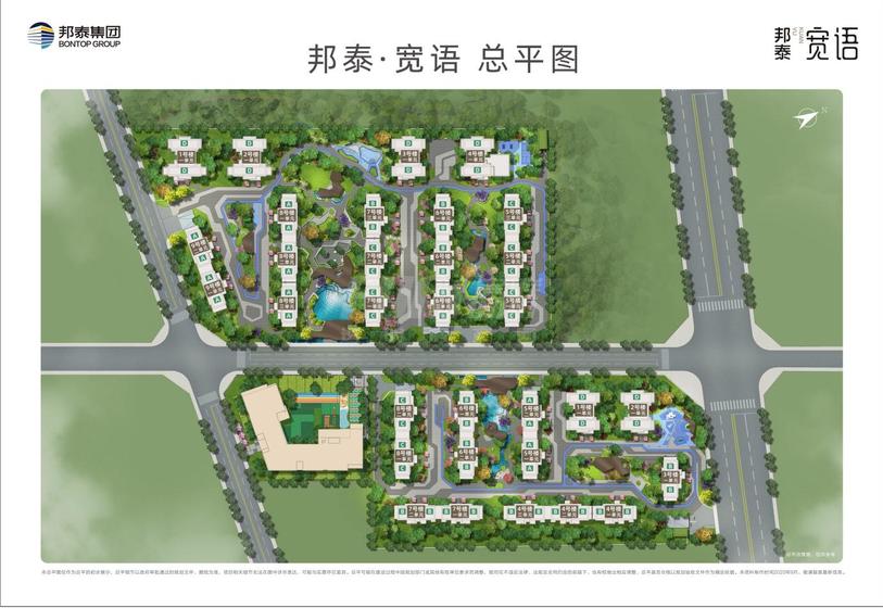 邦泰宽语小区1期总平图