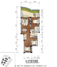 中国青城国际颐养中心1期效果图B3户型图